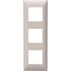 ARNOULD Espace évolution Plaque de finition 3 postes entraxe 71mm aluminium à assembler