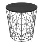 Table d'appoint "Kumi" feuille noire D40 cm - Noir - Atmosphera createur d'interieur
