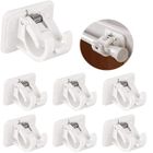 Support de fixation mural - AMOUNE - Lot de 6 - Auto-adhésifs - Blanc