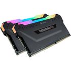 Mémoire RAM - CORSAIR - Vengeance RGB Pro DDR4 - 32GB 2x16GB DIMM - 3200 MHz - 1.35V - Noir (CMW32GX4M2E3200C)