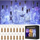JRING Lot de 16 Guirlandes Lumineuses Bouteille Blanc Froid,2m 20 LEDs Bouteille Étanche Fil Flexible Décoration pour Noël, Partie,