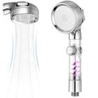 KATOOM Pommeau de Douche economie d'eau, Pommeau de Douche à Helice Haute Pression avec filtre en coton intégré, 3 modes de sortie d'eau