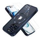 Coque - YAEFDD - iPhone 14 Pro Max - Protection militaire - Pas de jaunissement - Transparent bleu