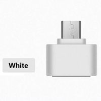 OTG-Blanc - Adaptateur Micro USB vers Micro USB, convertisseur de câble pour clé USB, clé USB vers téléphone,