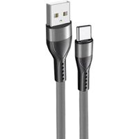 Câble USB-C Charge Rapide 3A pour Samsung Galaxy A04s A03s A02s A12 A13 A14 A22 A23 A24 - Nylon Slim 1M Gris