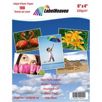 LabelHeaven - 100 Feuilles Papier Photo 4x6 inch (102x152mm) Premium Haute Brillance 230g