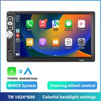 Autoradio 1din, 7 "Carplay Universal Touch Screen Bluetooth FM Multimedia Player View View Camera Mirror