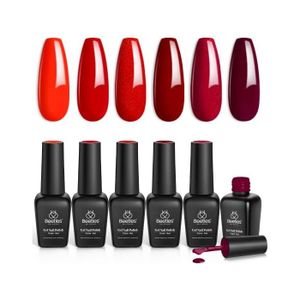 Beetles Vernis Semi Permanent Diamant De Cateye, 6 Couleurs Lot De