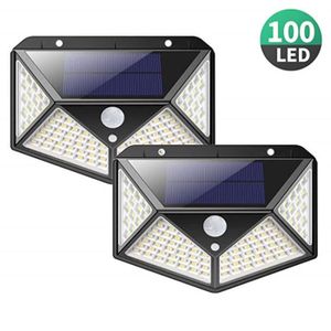 APPLIQUE EXTÉRIEURE Kit de 2 Lampes Solaires Extérieur 100 LED d'Eclai