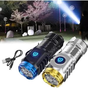 MINI lampe de poche puissante, porte-clés multifonction, Mini lampe torche à clé LED, Rechargeable, 7 Modes d'éclairage, Camping, pêche  39
