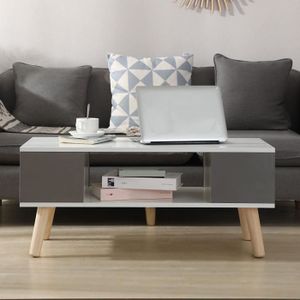 Table de café Table de Salon Meuble TV en Bois 110×50×44 cm Table Café XUANYU Table Basse