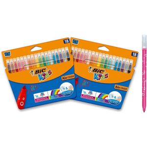 BIC Feutres Coloriage kids Multicolore Pour Enfant Loisir Dessin Pointe Fine12 Bic 