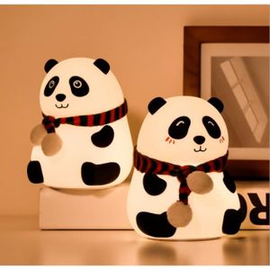 VEILLEUSE BÉBÉ Veilleuse Panda Silicone - Rechargeable USB - Enfant - Blanc