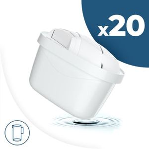 BRITA Carafe filtrante Marella blanche (2,4l), 3 filtres MAXTRA+ inclus,  réduit le calcaire, le chlore et le plomb pour une eau du robinet plus pure  – dans emballage Smart Box durable 