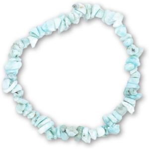 BRACELET - GOURMETTE Bracelet bleu clair en larimar pierre précieuse na