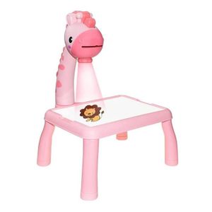 TABLE A DESSIN Dessin - Graphisme,Projecteur de dessin,brosse de couleur,girafe,Trace,dessin,Film,copie,jouet,Table de dessin,crayon - Type Pink
