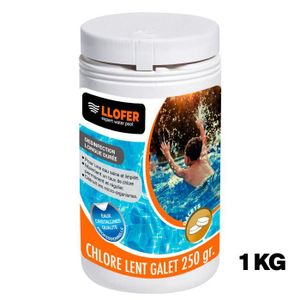 Chlore lent Aqualent 90, galet 250 Gr - 5 Kg