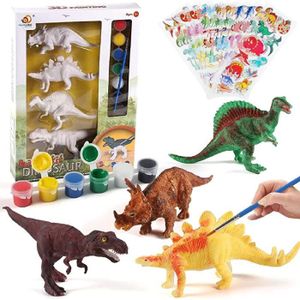JEU DE PEINTURE Kit de Loisir Creatif Enfant Garcon Dinosaure Figu