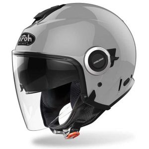 Airoh Casque Jet Femme Moto Scooter Airoh Malibu Panzer Blanc Violet Poli Taille M 