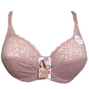 Soutien-Gorge Sans Armature Rembourrage Amovible Avec Fermeture Éclair Devant - Grande Taille - Beige Beige - Sport