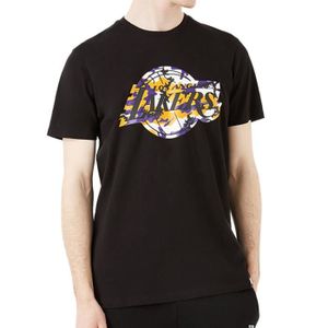 New era 60357111 NBA Team Logo Mesh Los Angeles Lakers Short Sleeve T-Shirt  Black