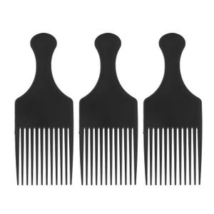 Peigne professionnel noir à double tête pour coiffure, peigne anti-statique  pour salon de coiffure à domicile