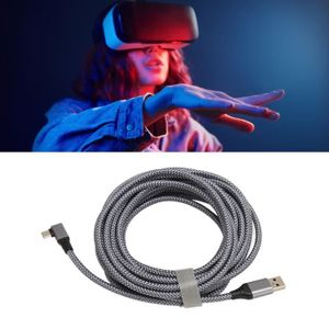 CÂBLE JEUX VIDEO Qiilu Câble VR Link pour Quest 2 - Transfert de do
