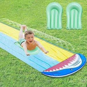 TAPIS DE GLISSE Tapis de jeu de plage, tapis de glissière d'eau, jouets gonflables de glissière pour des enfants - 4.8 X 1.4m 1