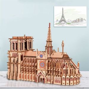 PUZZLE Bricolage en bois 3D Notre Dame de Paris puzzle en
