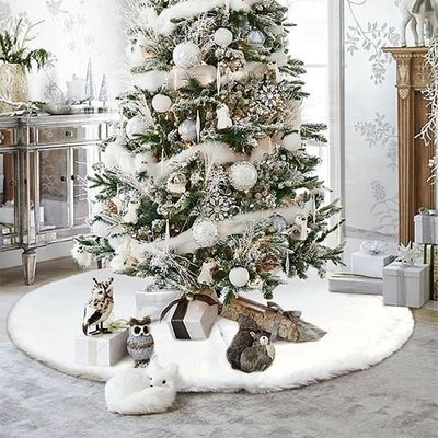Jupe De Sapin De Noël En Peluche Blanche Pure, 80 Cm, 90 Cm, 125 Cm Decorations De Noel 98304981