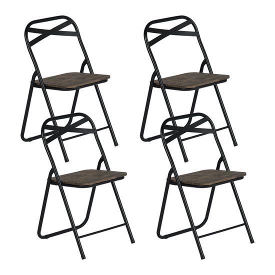 Kasahome Tabouret pliable 30 x 45 cm Structure en métal