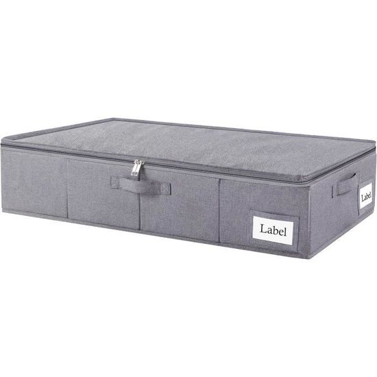 Lot De 4 Boîtes De Rangement Sous Lit Pliable – Sacs De Literie Avec Couvercle, Fenêtre & Poignées – Parfait Pour Draps, Couettes, Vêtements, Jouets