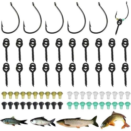 Lot Mixte Hameçons De Pêche - Tailles 1,2,3 - Acier - Pour Eau Douce