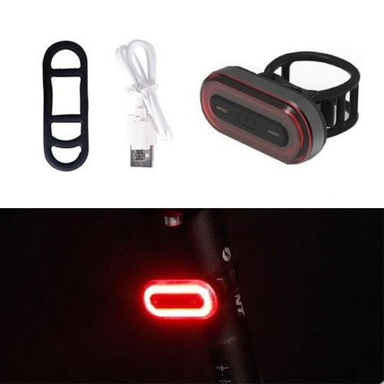 Phare Feu Arrière LED Kit Éclairage Vélo USB Rechargeable