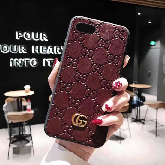 GUCCI Coque iPhone 7 Plus TPU avec or GUCCI logo pour iPhone 7 Plus 5.5 Vin rouge Cdiscount Telephonie