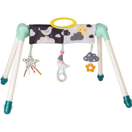 Portique d'éveil pour bébé - Taf Toys - Mini Lune - Pliable - 3 jouets amovibles - Multicolore