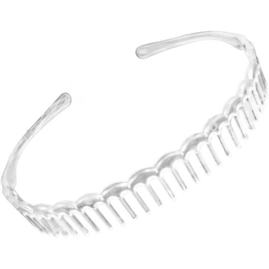 Minkissy zig zag bandeau requin dent bandeau résine dents peigne