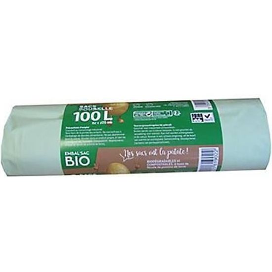 Sacs Poubelle 100L Biodégradable Rlx de 15 - Sacs poubelles - Cdiscount Au  quotidien