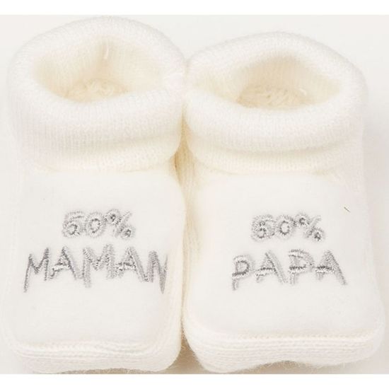 Chausson bébé 50 store maman 50 papa
