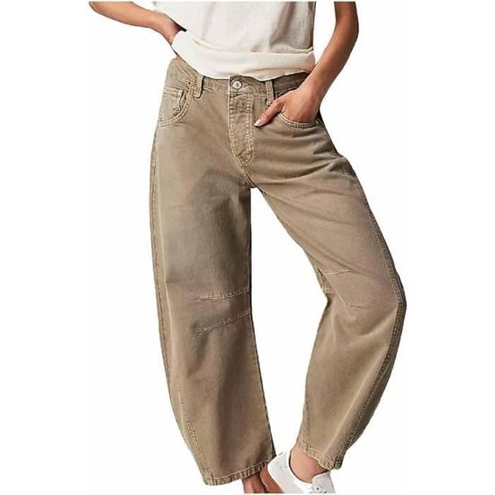 Pantalon De Survêtement Femme Jambe Large - Taille Haute, Cordon De Serrage, Coupe Baggy Confortable - 3