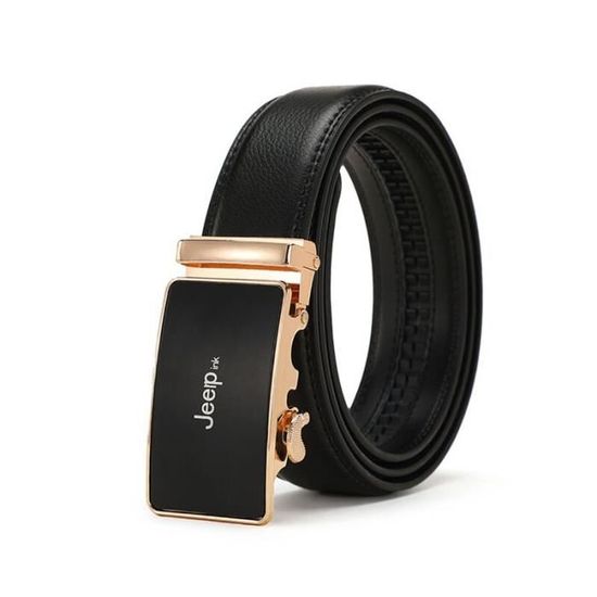 Ceinture Homme Cuir Vache 100% - Boucle Alliage Zinc Réglable Sans Trou
