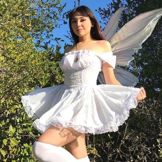 Robe blanche col carré clearance