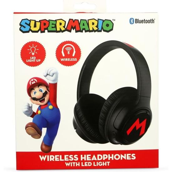 OTL Technologies Écouteurs Bluetooth Super Mario – V5.3, Licence Officielle – Bleu – Avec Boîtier De Charge