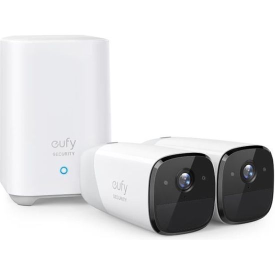 EufyCam 2 - Kit de surveillance 2 Caméras Sans fil + base de contrôle et de stockage