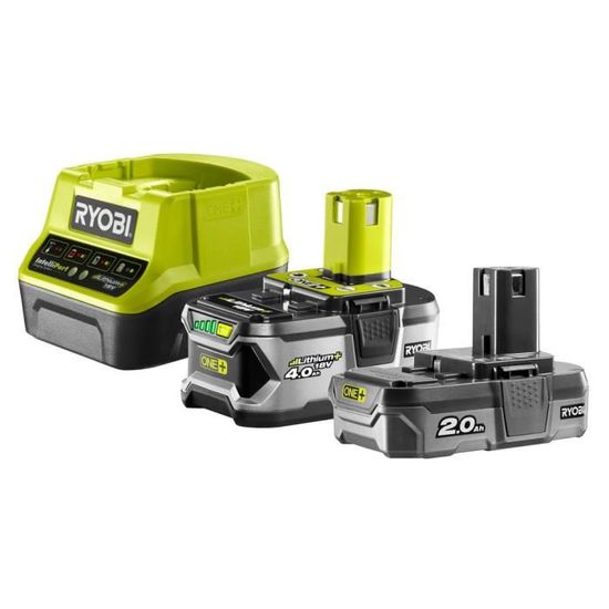 Batterie RYOBI 18V One+ 2.0Ah Lithium+ - Chargeur Rapide - Compatible Tous Outils 18V One+