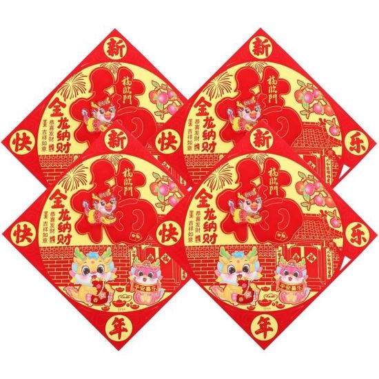 Décorations Du Nouvel An Chinois 2024 Printemps Chinois Fu Signes