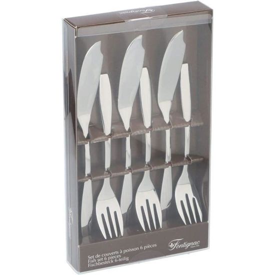 Lot De 18 Couverts Fontignac En Acier Inoxydable - Gris - Neuf
