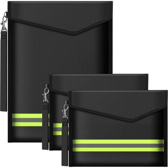 RPNB Sacs Anti-feu, 2 Porte-Documents Ignifuges, Sac étanche à Feu Pour