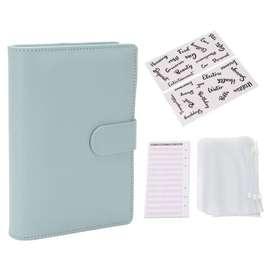 Classeur Budgétaire A6 En Cuir Synthétique Rechargeable, Classeur à Feuilles Mobiles Avec Fermeture à Boucle Magnétique Pour Agenda Personnel à 6 Anneaux (couleur Doré