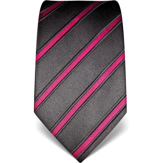 Cravate Homme Vincenzo Boretti | Pure Soie Haute Densité | Tissu Hydrofuge Anti-Tâches | 150 Cm - Modèle Rayures